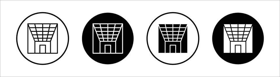 Ceiling frame flat line icon set. Ceiling frame Thin line illustration vector Stock Illustration