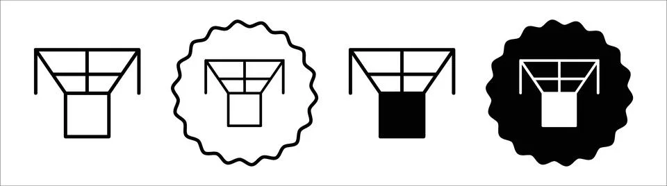 Ceiling frame icon symbol set collection. Ceiling frame simple vector sign .. Stock Illustration