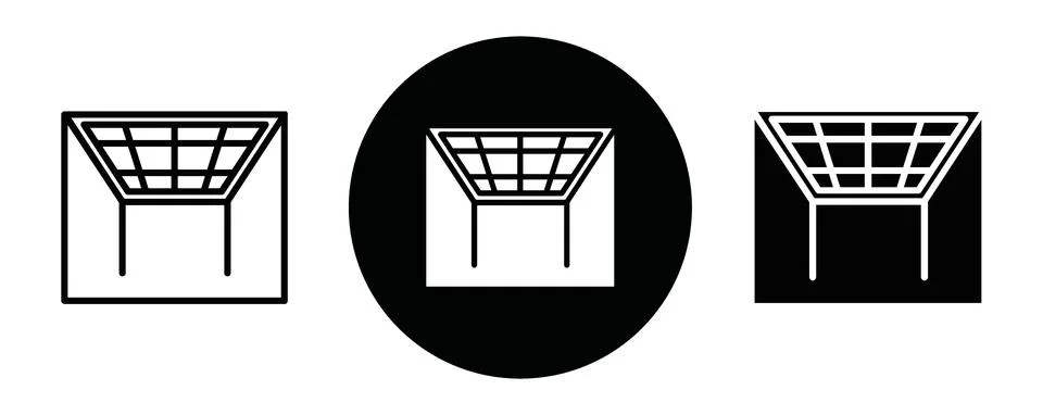 Ceiling frame outline icon collection or set. Ceiling frame Thin vector lin.. Stock Illustration