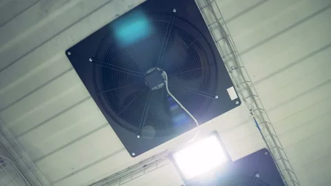 Ceiling with functioning ventilation system Video stock 88653634