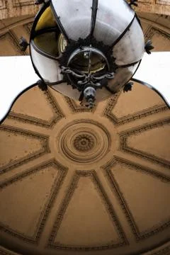 Ceiling of the galleries around the Republic Square in Rome Stock Photos
