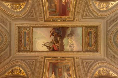 Ceiling the Gallery of the Candelabra Stock Photos