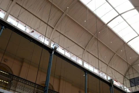 The ceiling in the gallery to Tbilisi. Ceiling in the form of a hemisphere wi Stock Photos