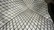 The Ceiling Glass Pyramid At The Louvre Museum In Paris. France.  Stock Footage