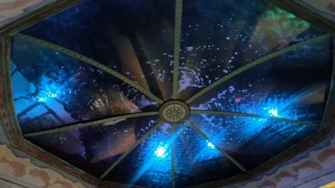 Ceiling Glass tank Stock Footage 162871043