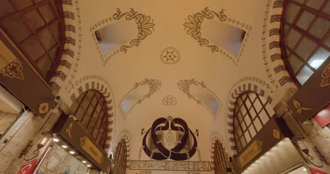Ceiling at the Grand Bazaar, Istanbul Vídeo Stock 220899666