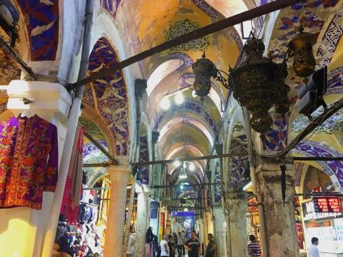 Ceiling of Grand Bazaar Stock-Fotos