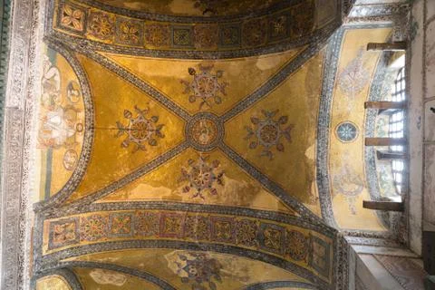 Ceiling of Hagia Sofia (Ayasofya), Istanbul, Turkey Stock Photos