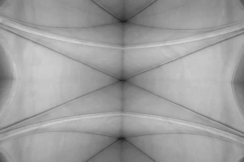 Ceiling of hallgrimskirkja Stock Photos