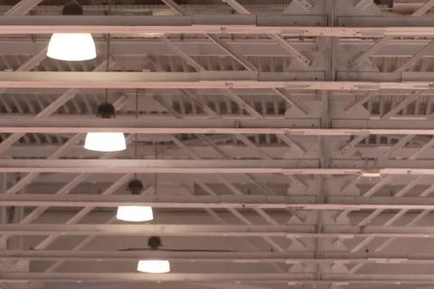 Ceiling in the hangar. Stock Photos