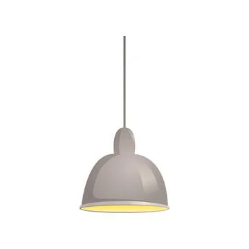 Ceiling hanging lamp, lampshade for cafe or school canteen interior Stock Illustration