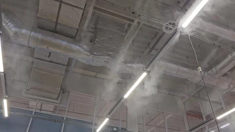 Ceiling Humidifier in Supermarket Video stock 296097782