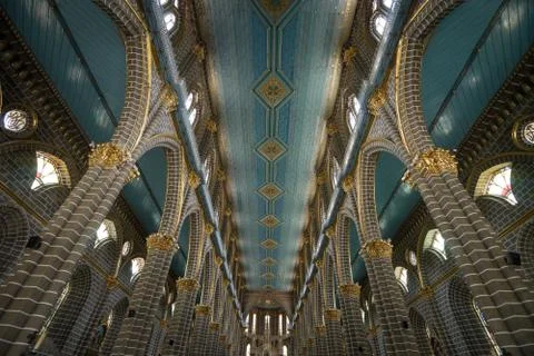 Ceiling of the Immaculate Concepcion basilica Stock Photos