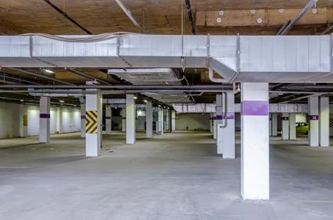 Ceiling insulation, ventilation system air ducts Stock Photos