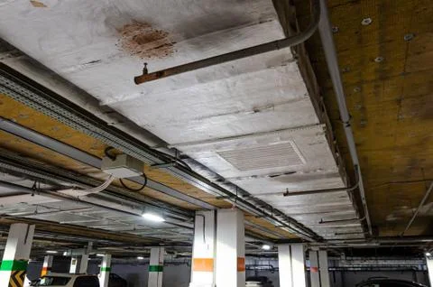 Ceiling insulation, ventilation system air ducts Stock Photos