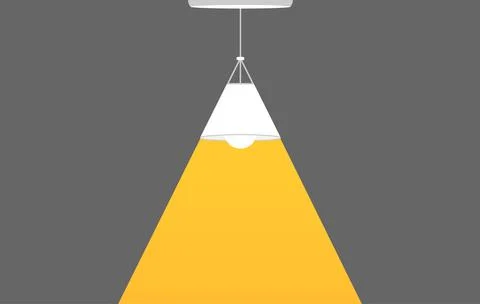 Ceiling lamp bulb as spotlight Stock Illustration