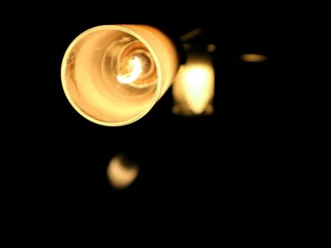Ceiling lamp glowing in the dark Stock Photos