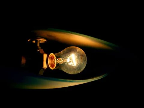 Ceiling lamp glowing in the dark Stock Photos