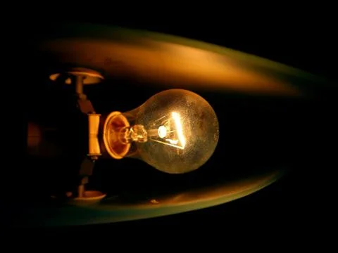 Ceiling lamp glowing Stock Photos