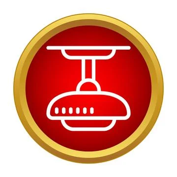 Ceiling lamp icon illustrating modern home lighting fixture Stock Illustration