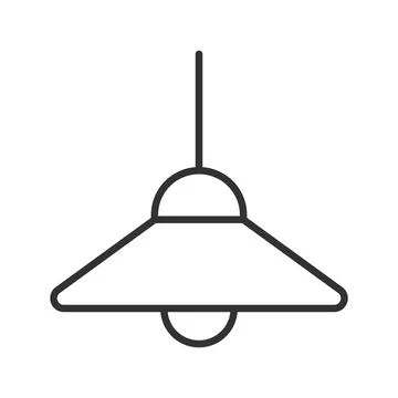 Ceiling lamp icon in line design. ceiling lamp, hanging lamp, pendant light Stock Illustration