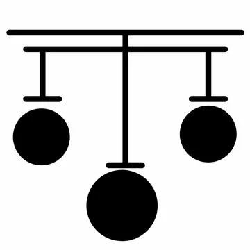 Ceiling lamp icon. Round lampshade. Suitable for lighting at home and office. La Stock Illustration
