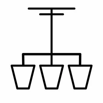 Ceiling lamp icon, on white background. Stock Illustration