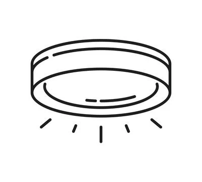Ceiling lamp line icon, lighting and light fixture Stock Illustration