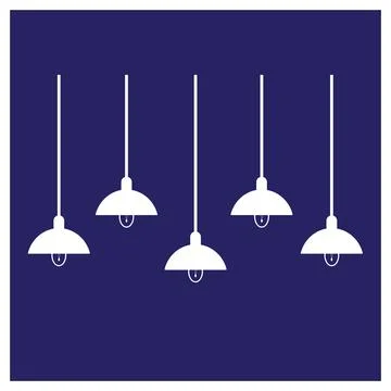 Ceiling Lamp logo design Stock Illustration