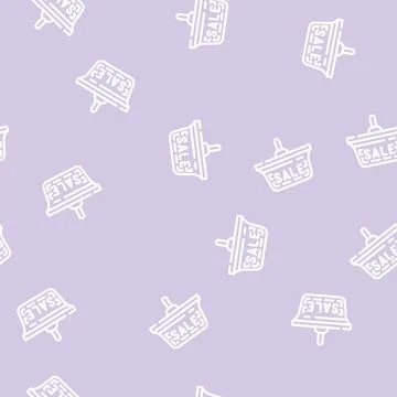 Ceiling lamp sale line vector seamless pattern Stock Illustration
