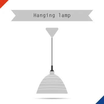 Ceiling lamp with shade Stock Illustration