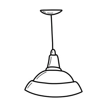 Ceiling lamp sketch. Vector illustration Stock Illustration