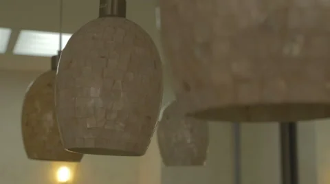 Ceiling lamp is turned on Stock Footage 61350149