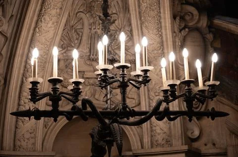 Ceiling lamps and architectural elements eclectic Beaux-Arts style of Secon.. 写真素材