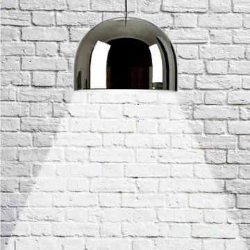 Ceiling lamps on brick wall background Stock Photos