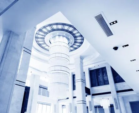 Ceiling with lamps Foto stock