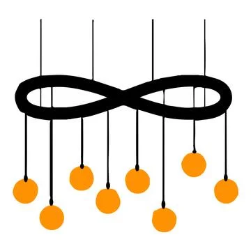 Ceiling Light Vector Icon on white. Stock Illustration