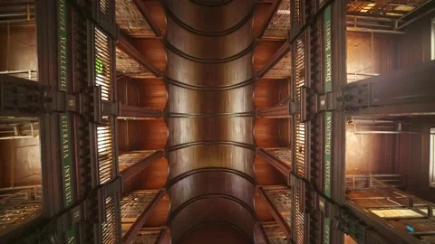 Ceiling in Long Room Library, Trinity College, Dublin. famous travel destination Stock Footage 222159452