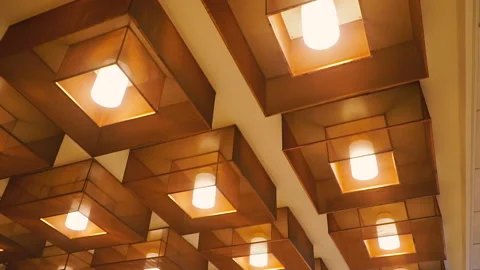 Ceiling with lots of lamps Stock Footage 108817868