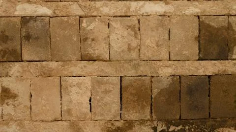Ceiling made of cocrete blocks in old abandoned building Stock-Fotos