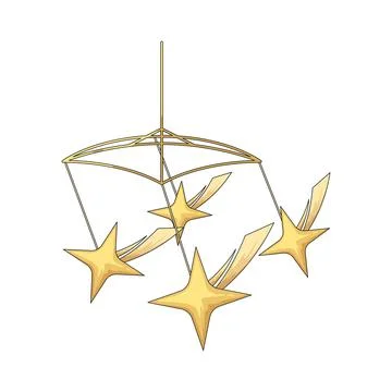 Ceiling mobile illustration Stock Illustration