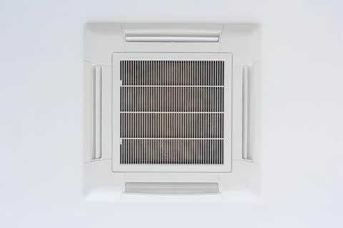 Ceiling mounted cassette type air conditioner Stock Photos
