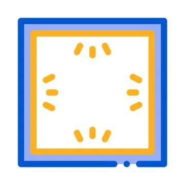 Ceiling multi perimeter lighting icon vector outline illustration Stock Illustration