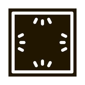 Ceiling multi perimeter lighting icon Vector Glyph Illustration Stock Illustration