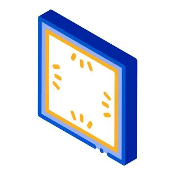 Ceiling multi perimeter lighting isometric icon vector illustration Stock Illustration