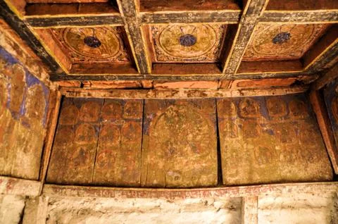 Ceiling in nepal Stock Photos