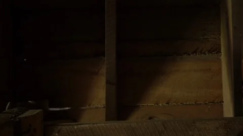 Ceiling of an Old Weathered Barn Stock Footage 85734699