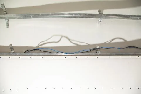 Ceiling panel into frame of ceiling. Stock Photos