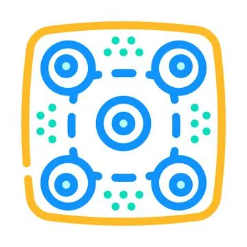 Ceiling panoramic camera color icon vector illustration Stock Illustration
