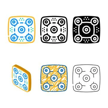 Ceiling panoramic camera color icon looks vector イラスト素材
